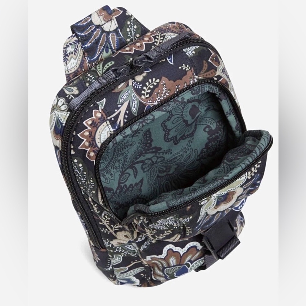Vera Bradley Utility Sling Backpack in Java Navy Camo - Picture 3 of 5